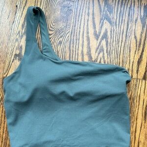 Lululemon Athletica One-Shoulder Green Tank Top